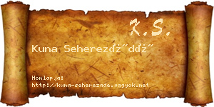 Kuna Seherezádé névjegykártya